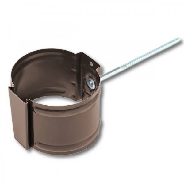 Держатель трубы на кирпич D100 RAL9003 125/100